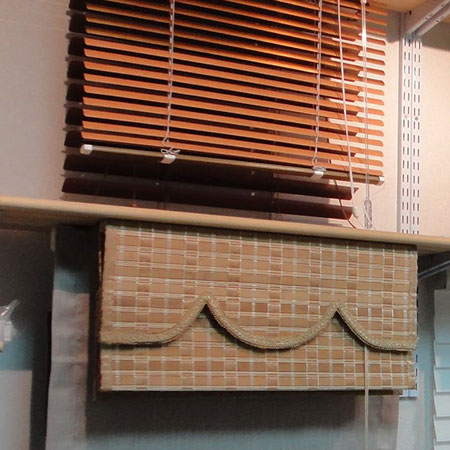Wood Roll Up Blinds - 2-4